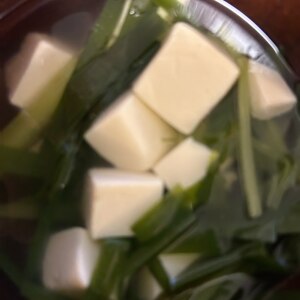 豆腐とニラスープ